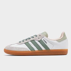 adidas Samba White and Green Sneakers